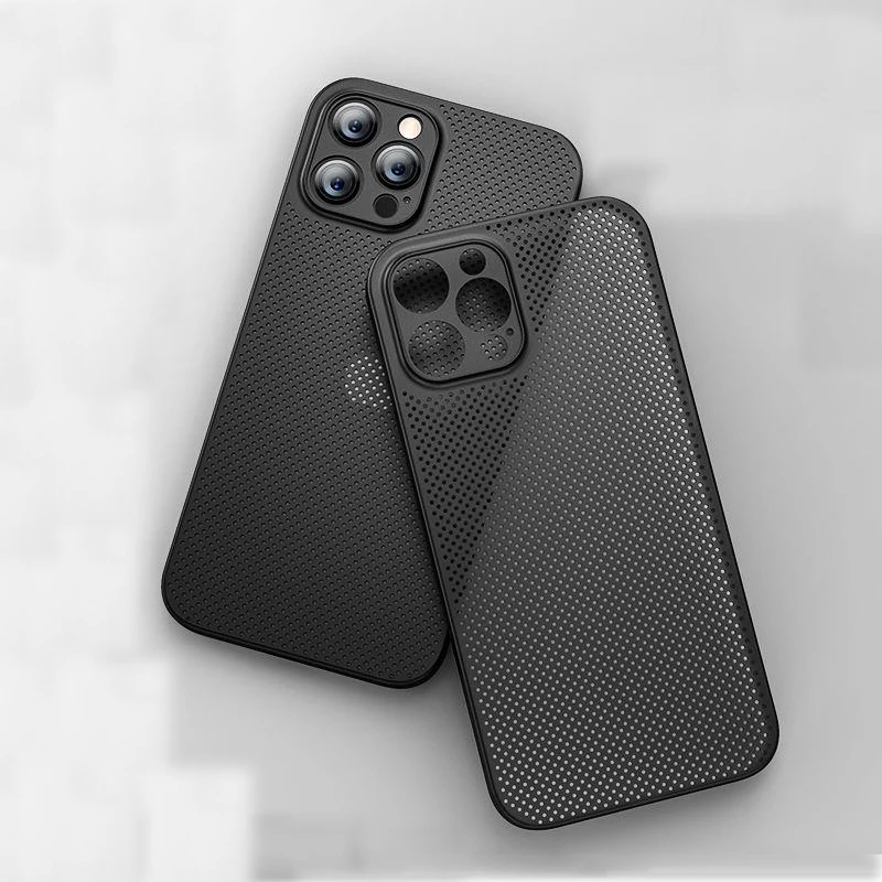 Охлаждающий полипропиленовый чехол для iPhone 11 12 13 ультратонкая дышащая сетка X S XR 7