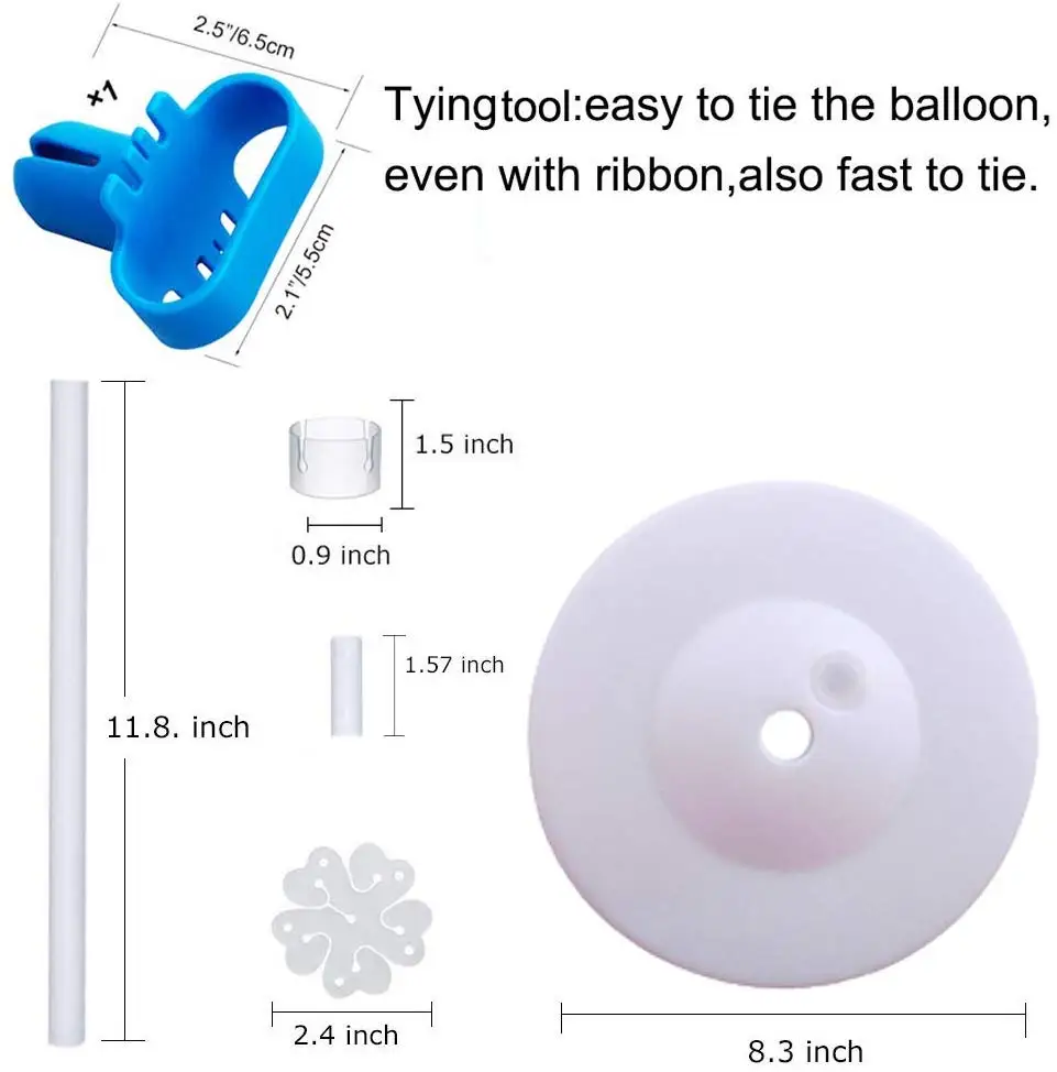 2 sets of water-filled balloon base rod balloon ring for birthday party, wedding event decoration balloon tower decoration