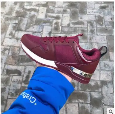 

New Fashion Women's Sneakers Leopard Print Leather Thick Bottom Increased Sneakers Casual Comfortable Sports Shoes For Ladies