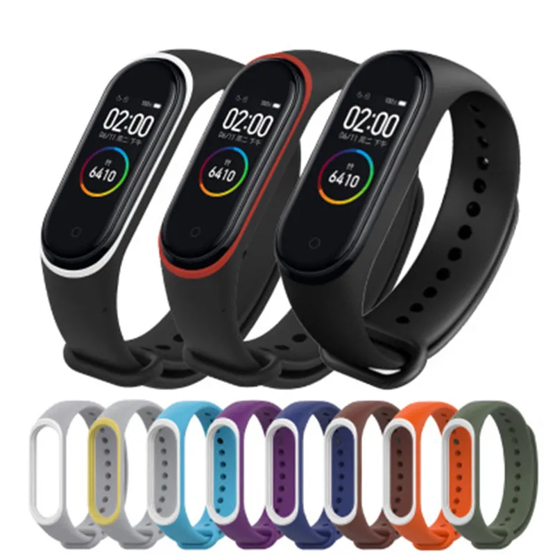 Яркие силиконовые часы ремешок для Xiaomi mi Band 4 браслет band умные сменный Браслет