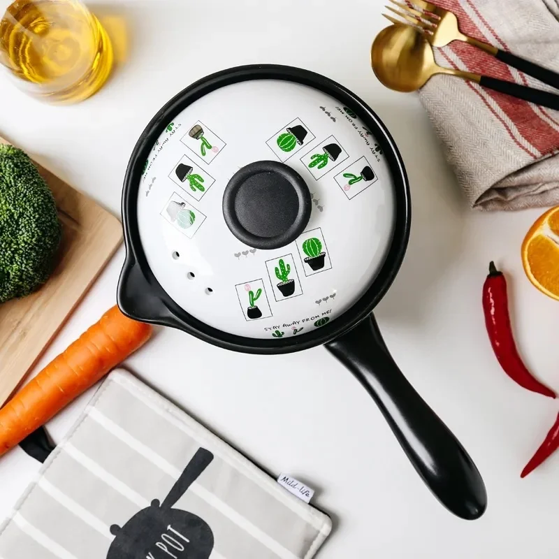 

Детская пищевая добавка, кастрюля, кастрюля для горячего молока, супа, лапши, детская антипригарная Кастрюля, домашняя маленькая керамическ...