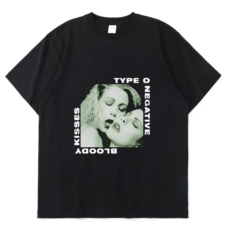 

Type O Negative Bloody Kisses Music Album Cover Retro Harajuku Unique Print Summer Short-sleeved Cotton Loose Woman Top 2021