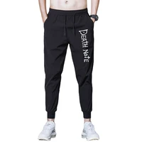 mens sweatpants print death note joggers lounge pants pockets outdoor hiking running trousers streetwear sweatpants