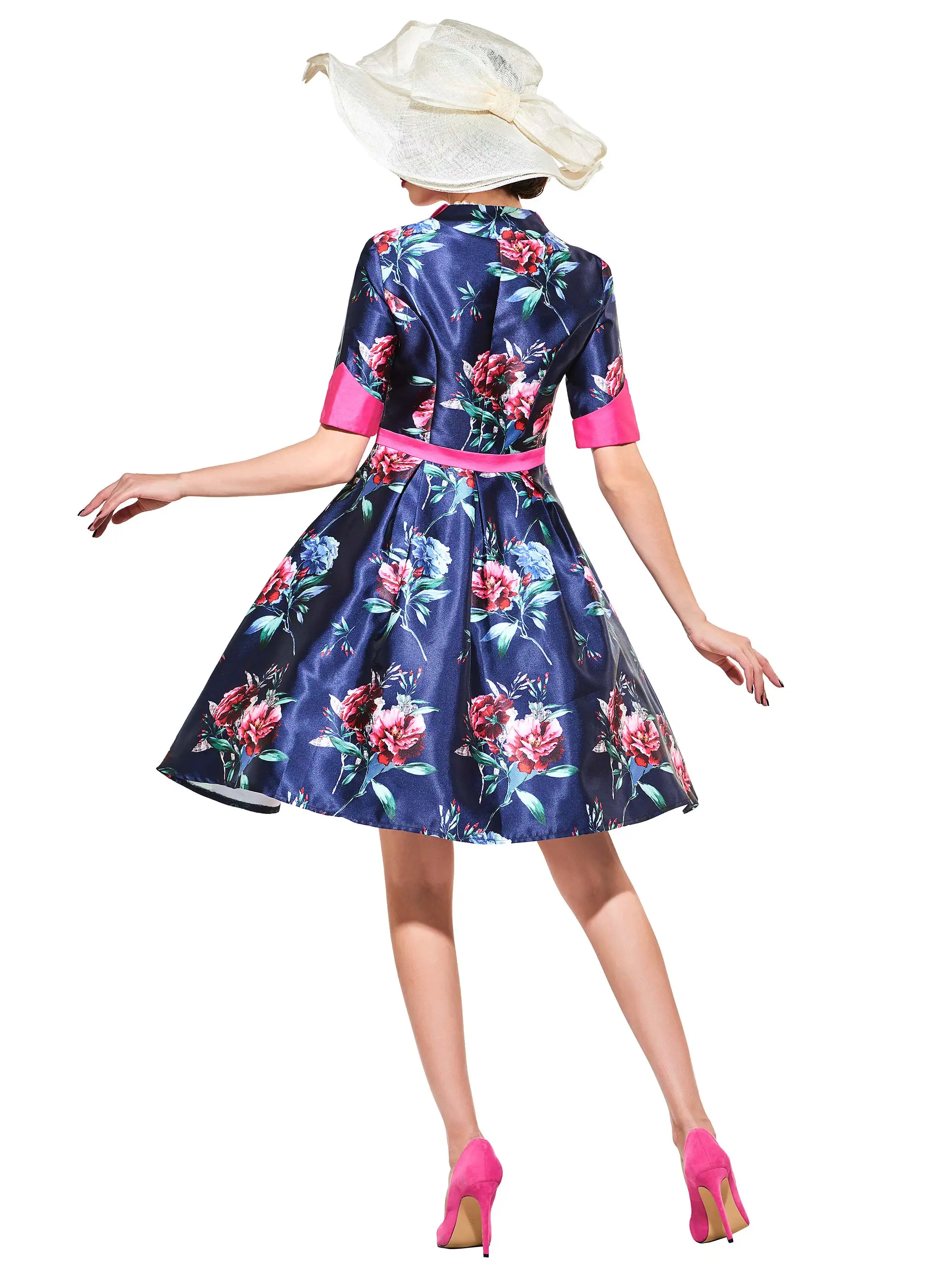 Sisjuly женское винтажное платье размера плюс цветочное разноцветное короткий