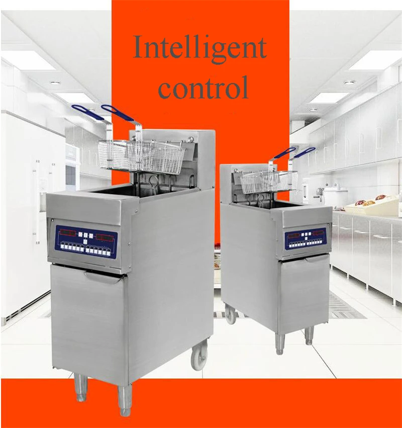 Коммерческая Вертикальная электрическая фритюрница с 2 корзинами объем 33 л