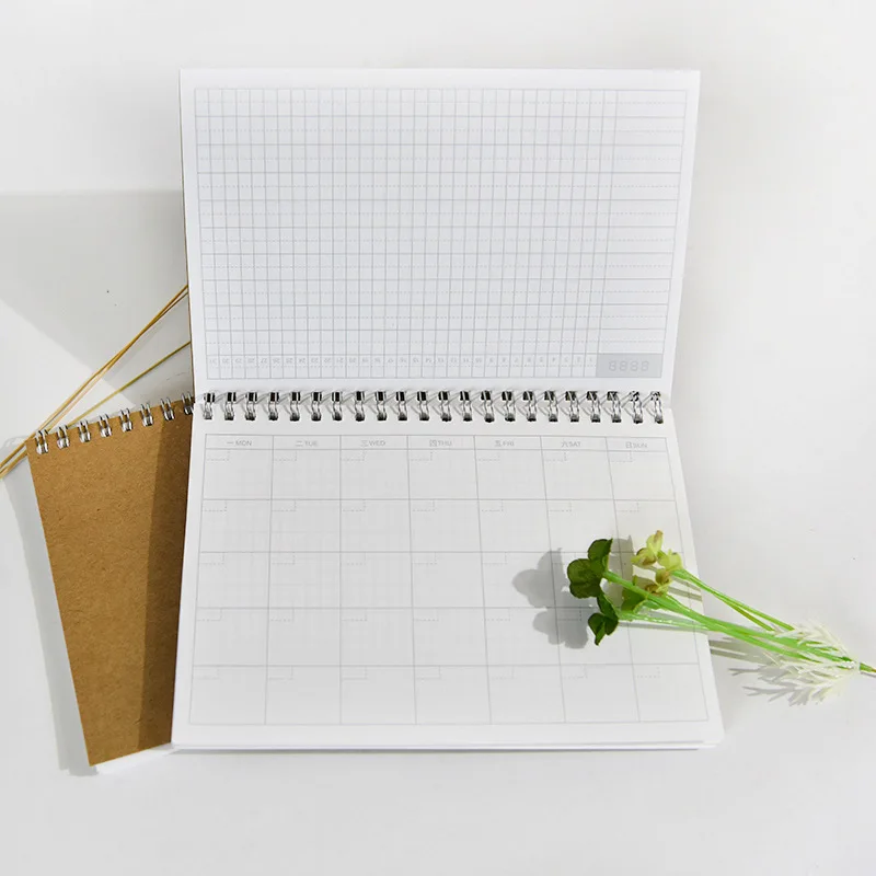 

1pcs/lot A5 Business Efficient Working Monthly Planner , A5 Spiral Daily Planner