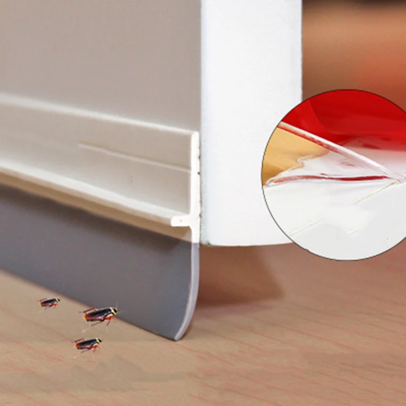 

Adhesive Under Door Sweep Weather Stripping Soundproof Rubber Length Window Door Bottom Seal Strip Sealing Tape