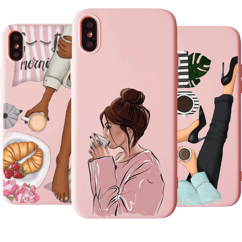Модный мягкий чехол для телефона с изображением принцессы девочек и женщин boss
