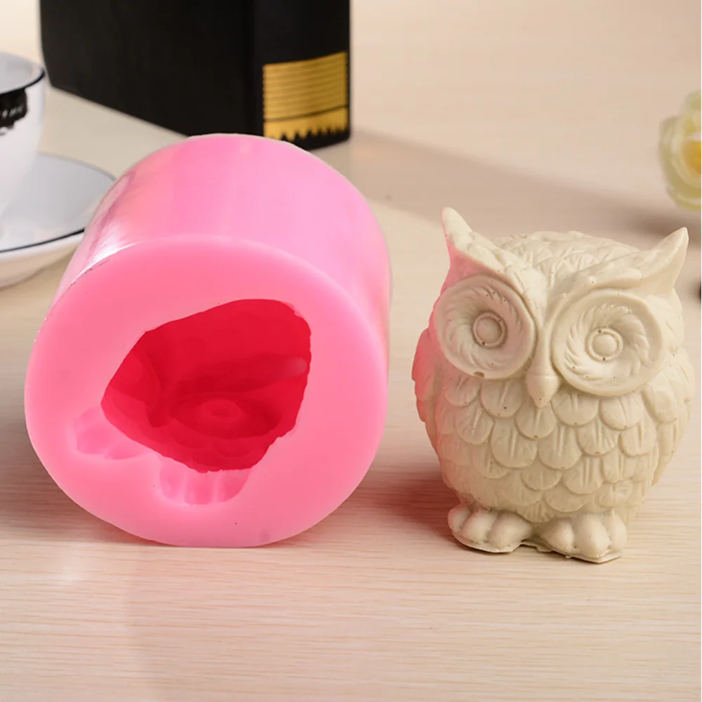 Силиконовая форма для мыла сделай сам свечи в виде кубика/Совы из эпоксидной