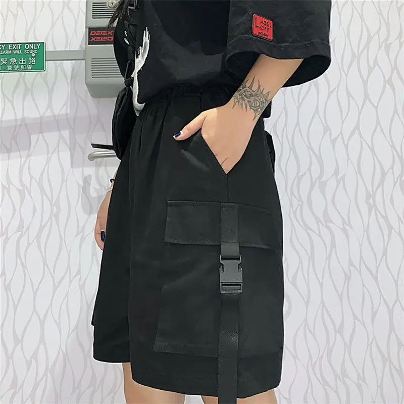 

NEW Short Pants Women Shorts High Streetwear Casual Unisex Neutral Worker Loose Harem Half Thin Straight Wide Leg Cool Boyfriend