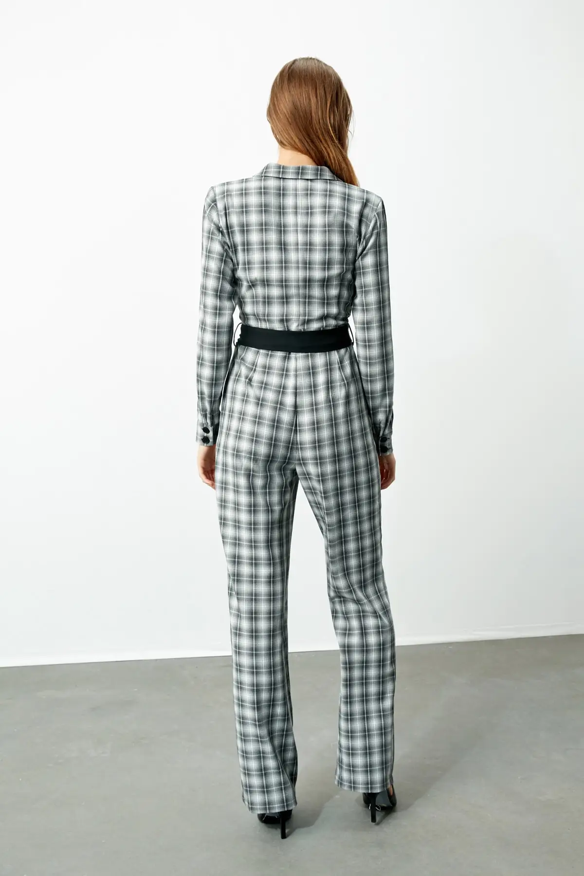 

Trendyol Belted Plaids Jumpsuit TWOAW21TU0059