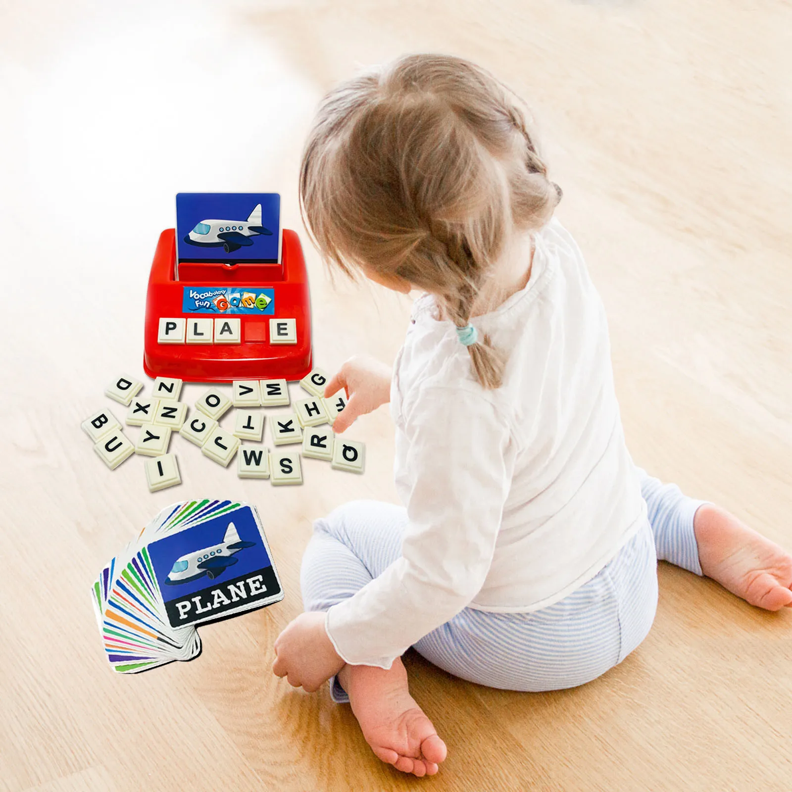 

Word English learning machine, early education toy card, English alphabet game machine, matching alphanumeric game T5