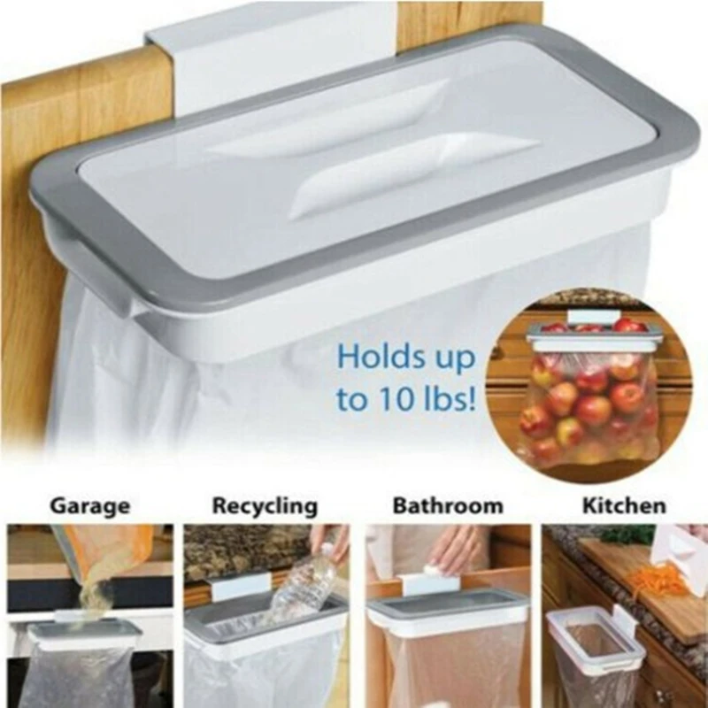 Подвесной пластиковый держатель для мусорного мешка кухонный шкаф стойка