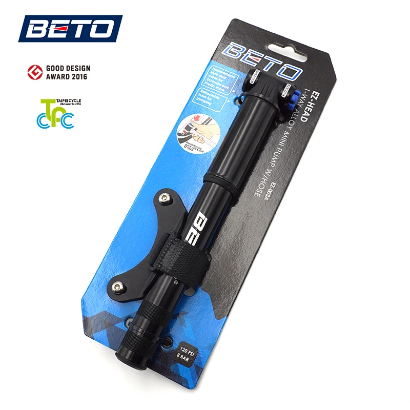 Велосипедный насос Taiwan Beto EZ-003A сплав мини-помпа для велосипеда совместим с Presta и
