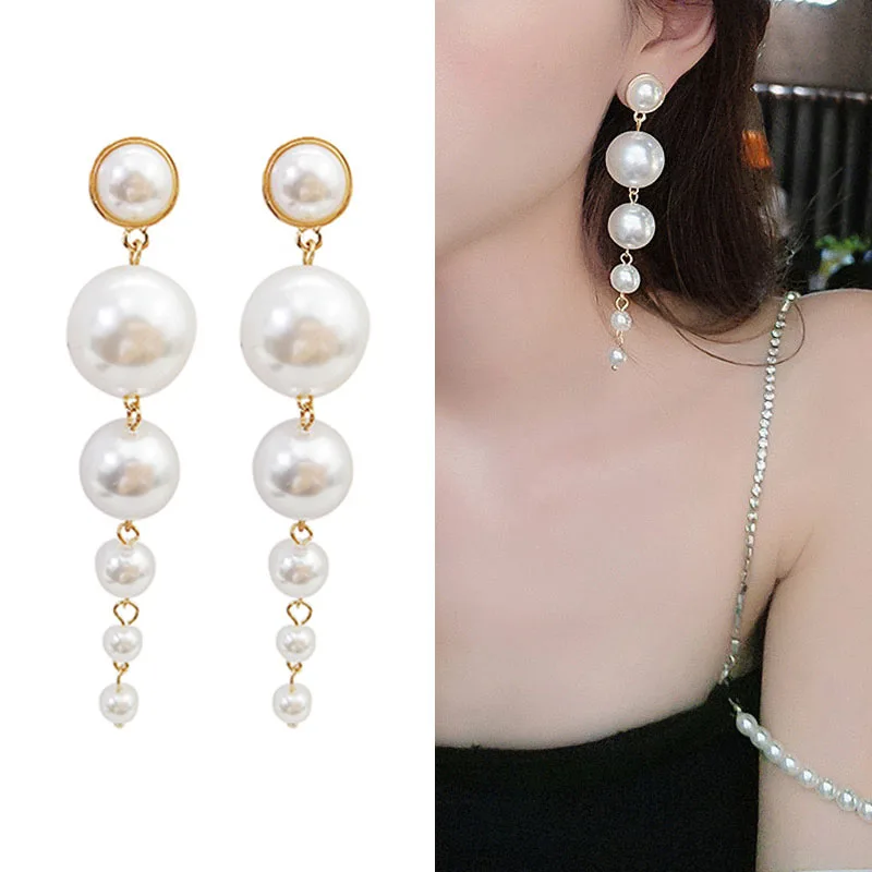 Серьги с жемчугом в европейском и американском стиле 2019|Серьги-гвоздики| |