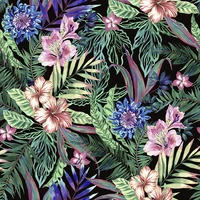 100 polyester stretch fabric for dress 3d digital printing floral plant pattern thin cloth diy clothes shirt sewing patchwork