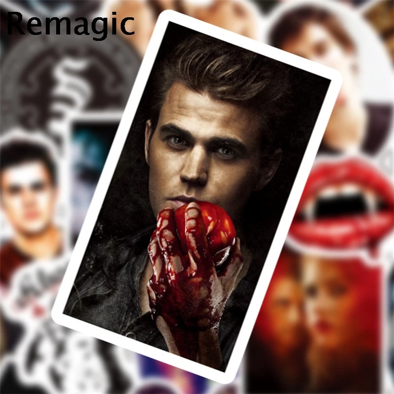 50pcs The Vampire Diaries TV show DIY Stickers pack anime vintage paster cosplay scrapbooking phone laptop decoration accessory | Дом и сад