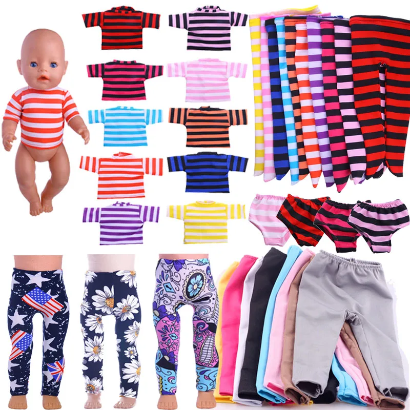 Облегающие леггинсы в полоску для девочек футболка новорожденных американская