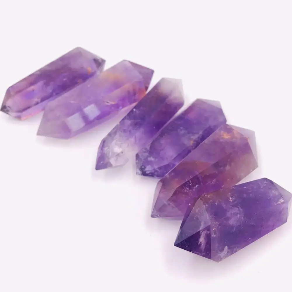5 шт. натуральный кристалл аметиста с украшением в виде кристаллов кварца