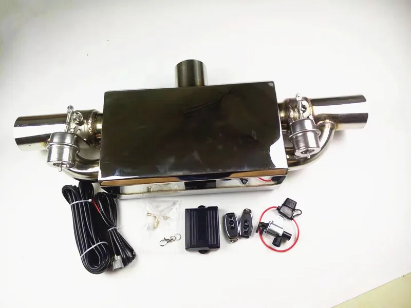 Автомобильный выхлоп клапан вакуумный насос переменные глушители нержавеющая сталь Универсальный 51.60.63.70.76MM тиснение дистанционного управления