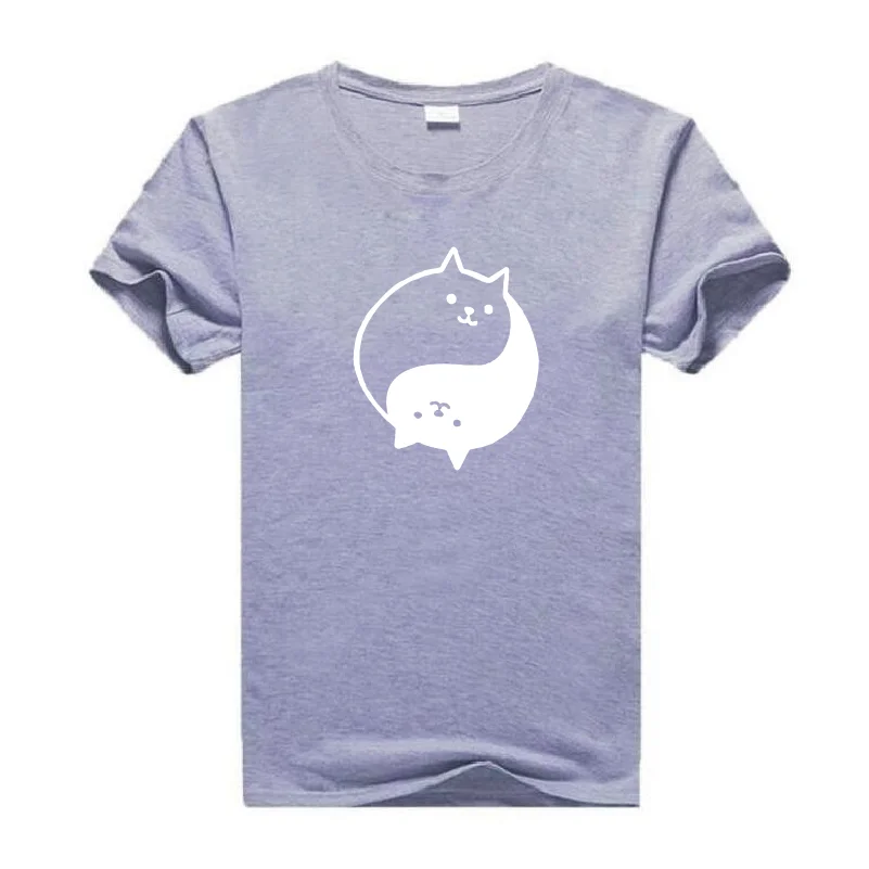 

Cute Cartoon Cat Print T-shirt Women Clothes Funny Casual Harajuku Cotton Tee Shirt Femme Summer Loose Round Neck T-shirts Tops