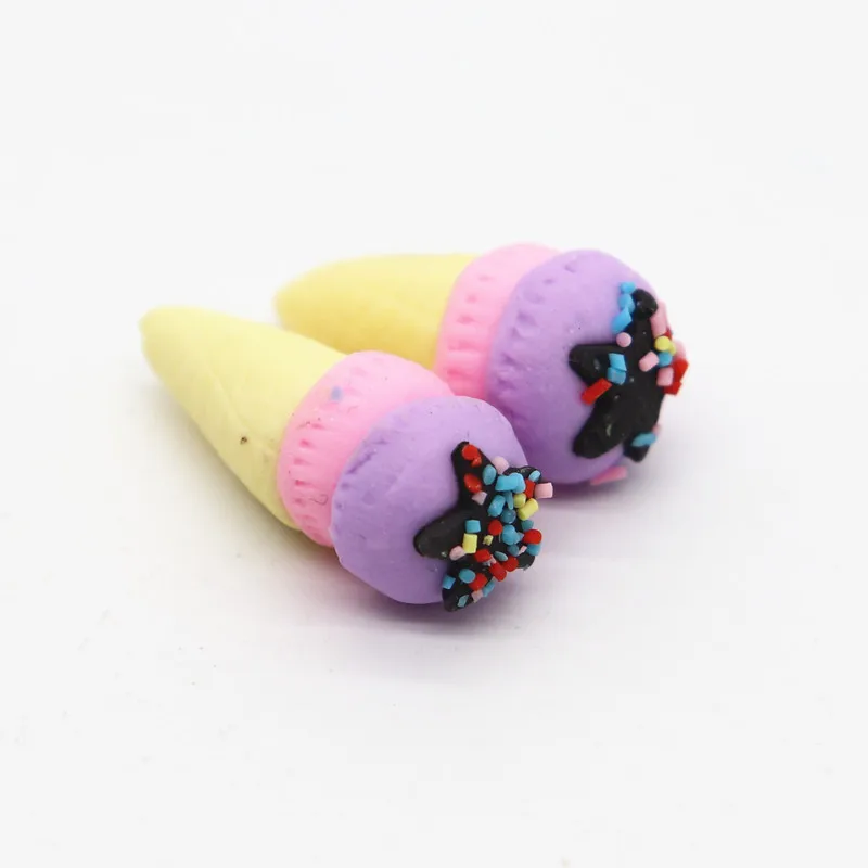 12 шт./лот 15*35 мм Kawaii мягкая глина Радуга мороженое кабошоны ручной работы