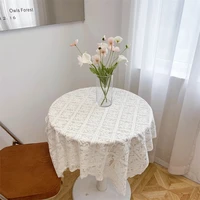 pastoral round tablecloth dining table cloths lace tablecloth home placemat embroidery table cover decoration mantel mesa e017