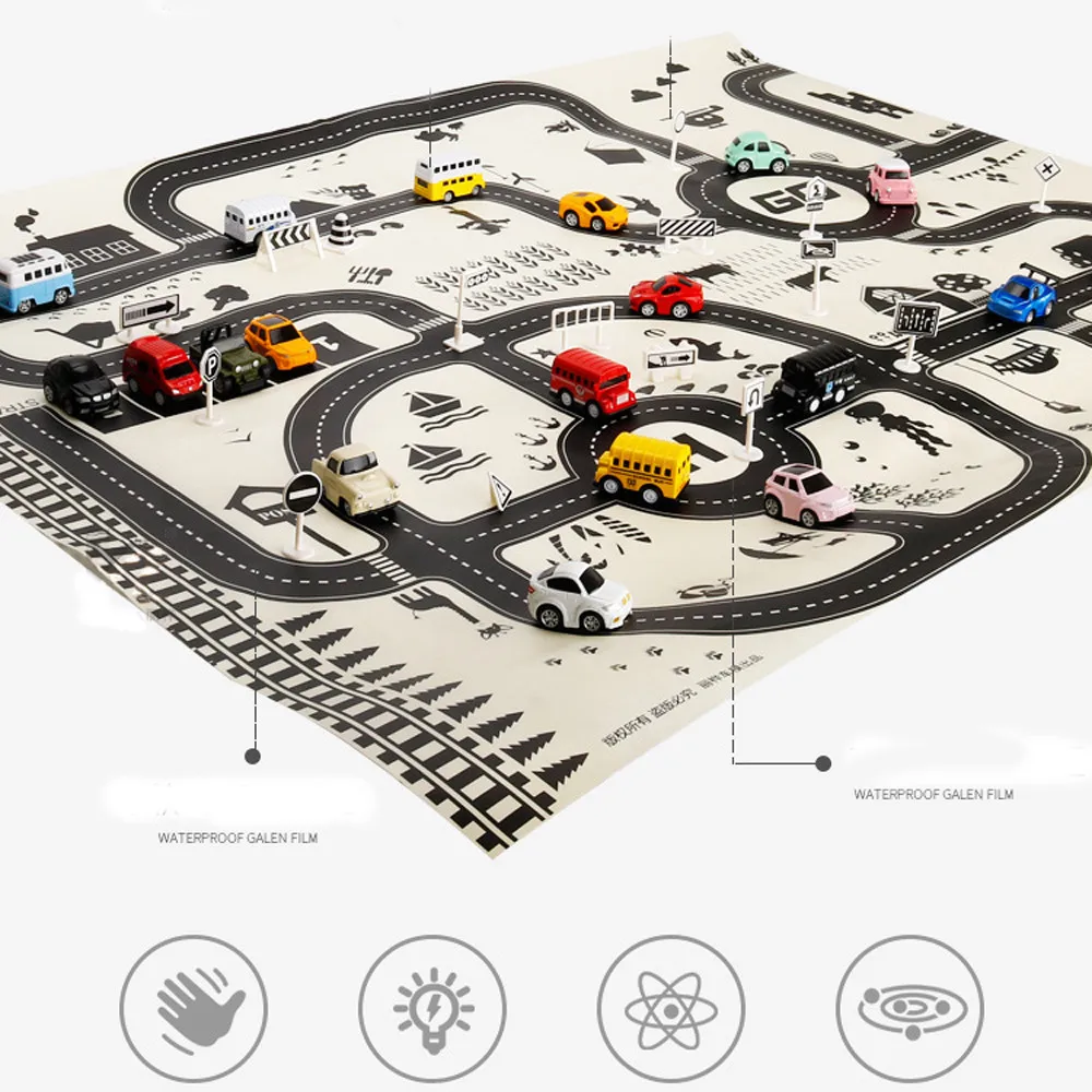 Дорожные здания парковочная карта игрушки детский игровой коврик забавная игра