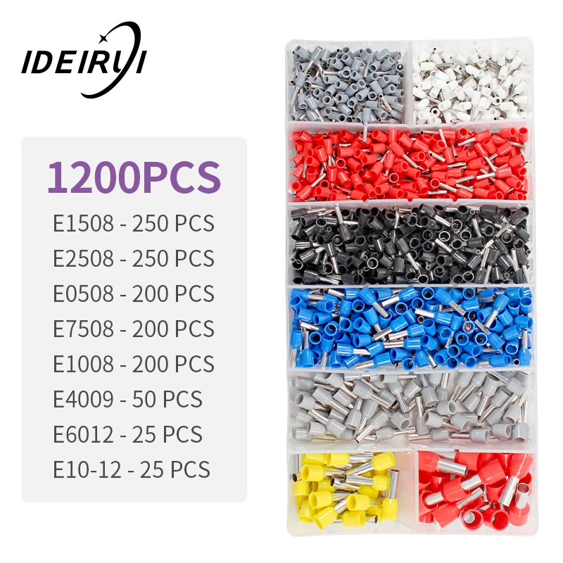 Стандартные обжимные детали и Обжимные щипцы Щипцы 1200 шт. трубчатых наконечников