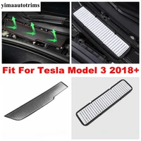 accessories for tesla model 3 2018 2021 air conditioning inlet filter protection panel flow vent anti blocking cover trim