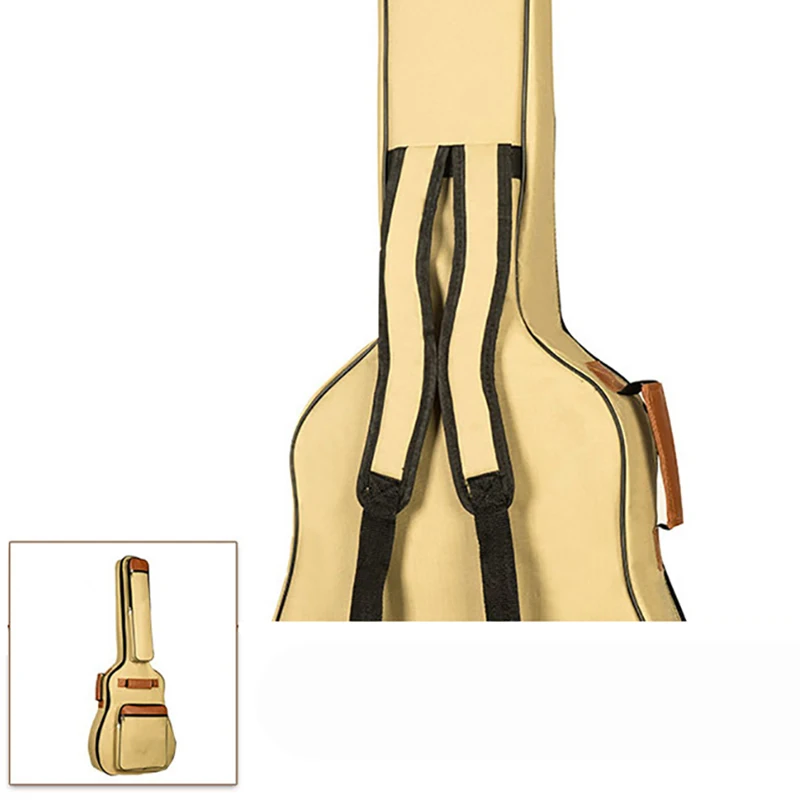 41 Inch Guitar Gig Bag Waterproof Thicken 8Mm Case Acoustic Folk Backpack with Shoulder Straps Pockets | Спорт и развлечения