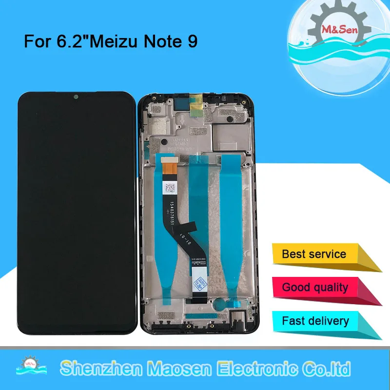 ЖК экран 6 2 &quotM &amp Sen для Meizu Note 9 M923H M923Q M923C сенсорная панель дигитайзер рамка