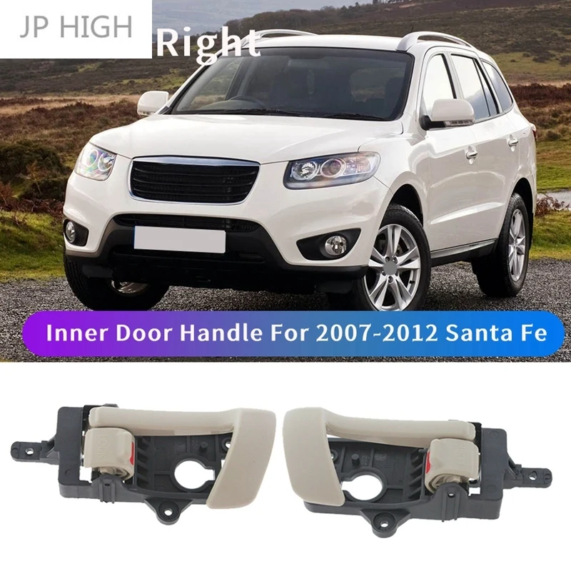

Левая и правая внутренняя дверная ручка бежевого цвета для Hyundai Santa Fe 82610-2B010 82620-2B010 2007-2012