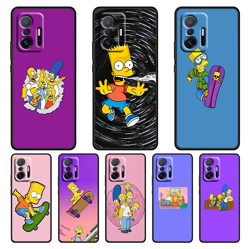 

The Simpsons Funny For Xiaomi MI 11T 10T Lite Youth Ultra CC9 9 8 Pro A3 5G Silicone Soft Black Phone Case