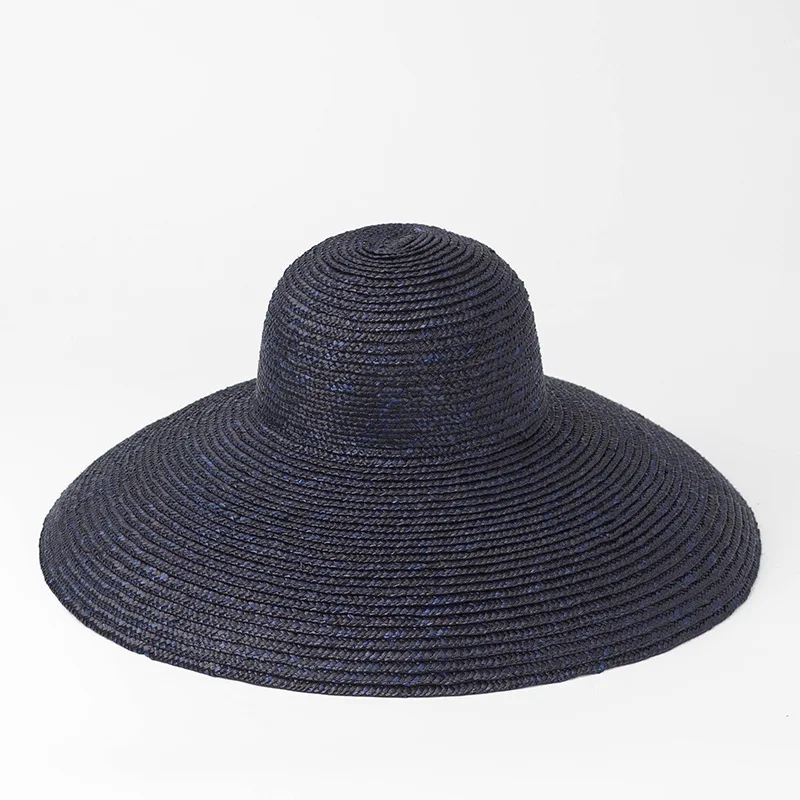 Шляпа Солнцезащитная женская Соломенная с большими полями в стиле ретро - купить