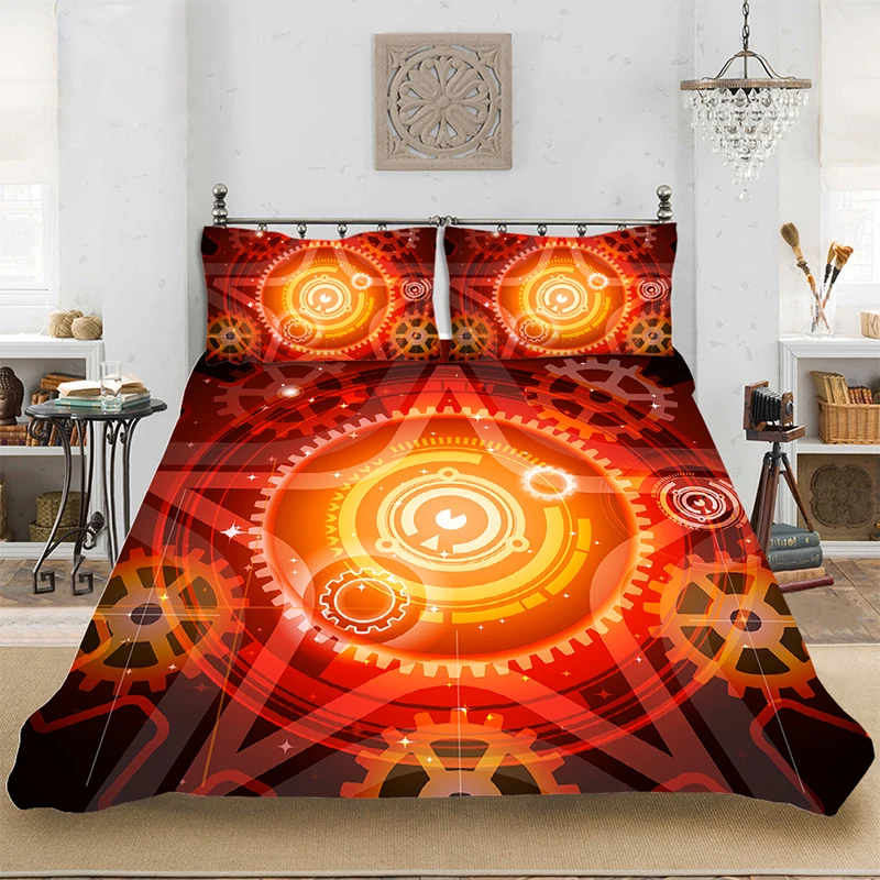 Комплект постельного белья включая пуховое одеяло наволочка с принтом домашний