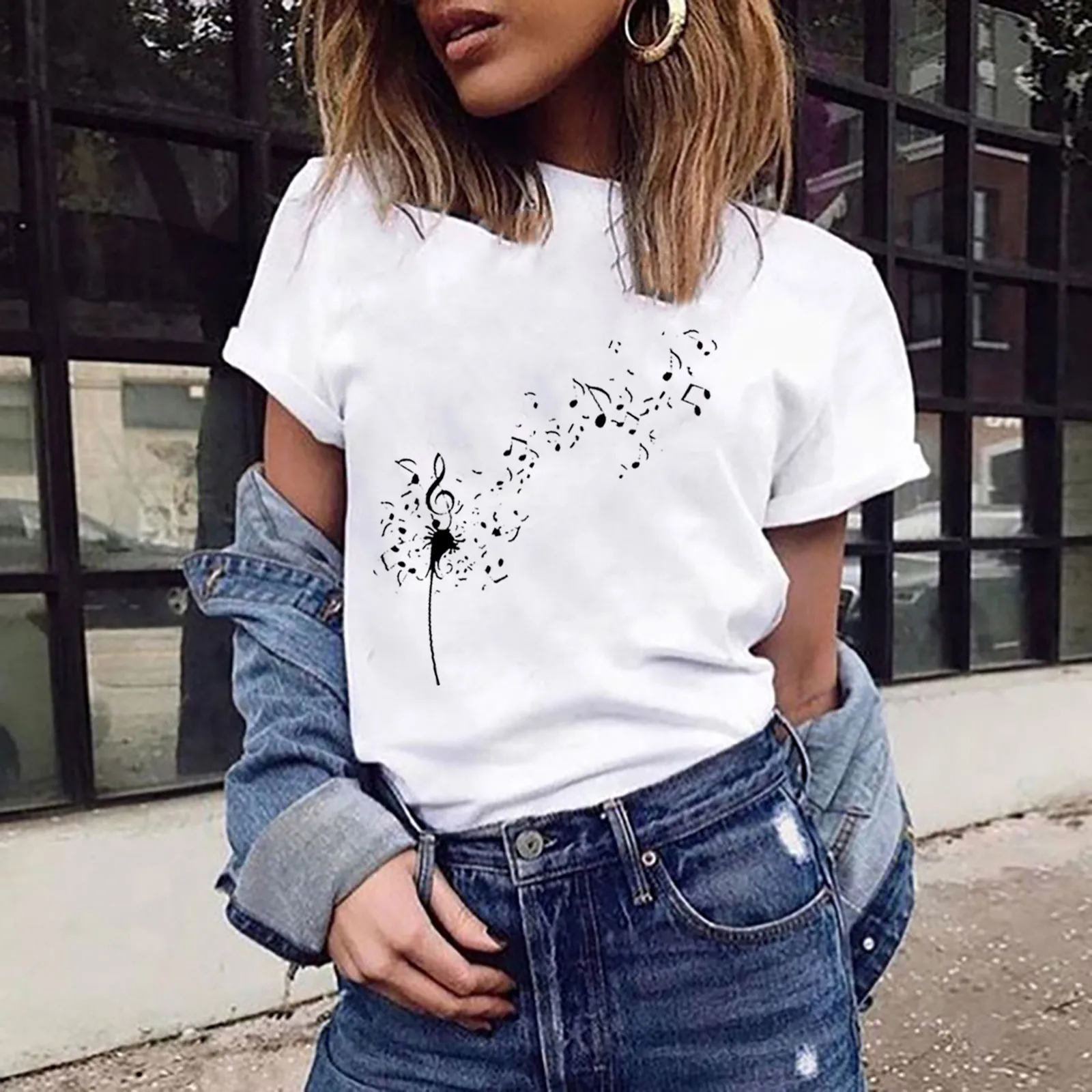 

Fashion Women Printed Short Sleeve O-Neck T-Shirt Female Summer Casual Tops y2k Harajuku Lady Loose Pullover Top Tee Streetwear