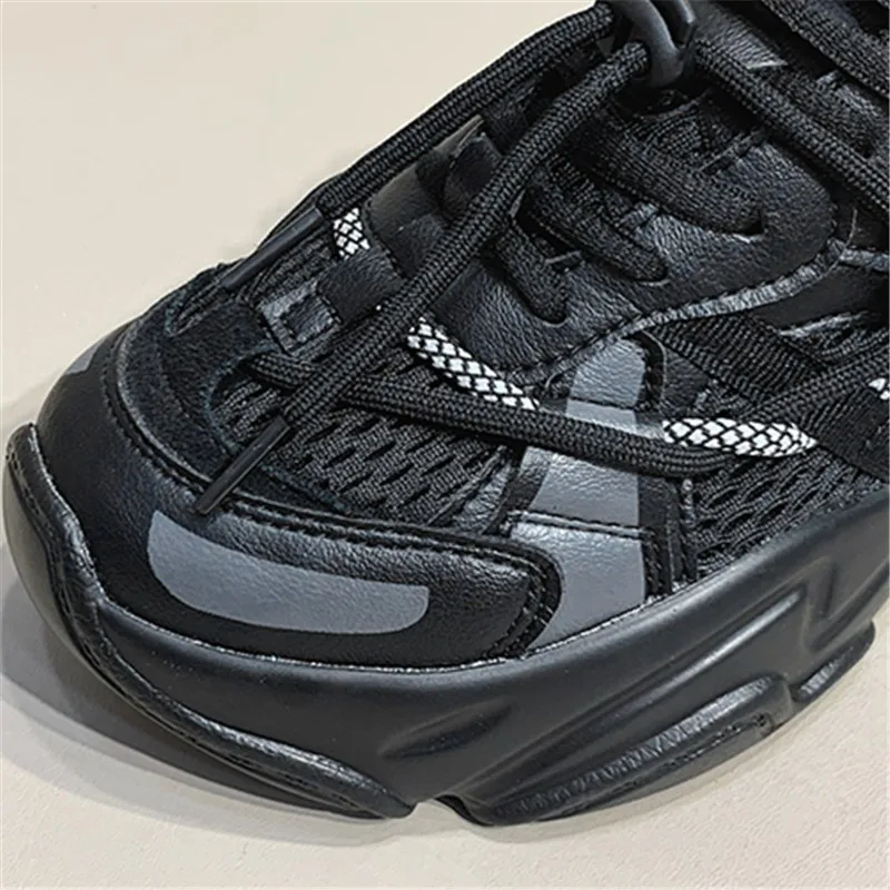 

SWONCO Genuine Leather Platform Keep Warm Sneakers 2020 Summer Fashion Mesh Breathable Woman Shoes Footwear Plus Sizes