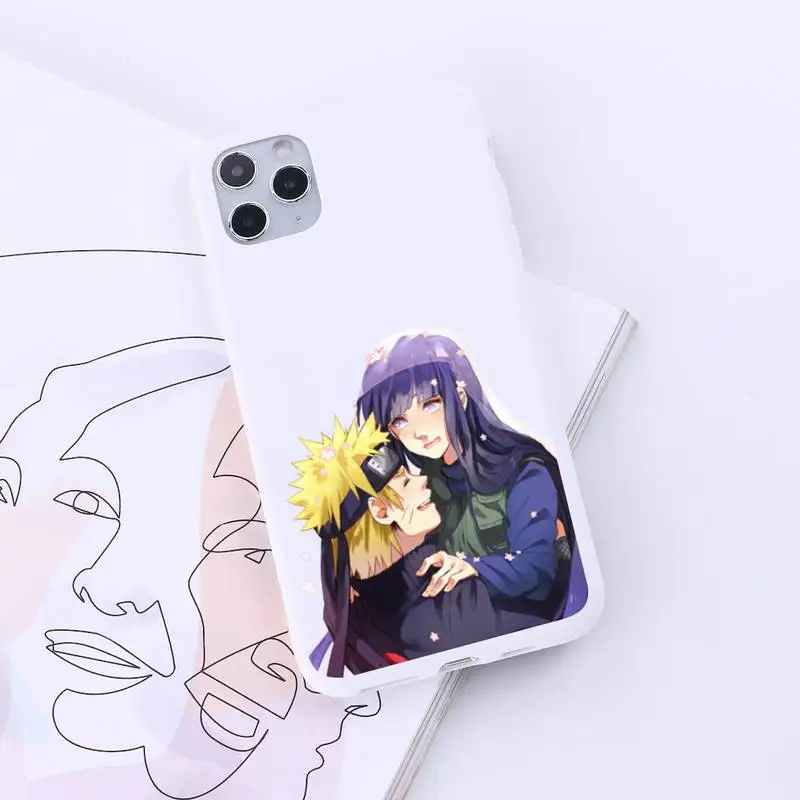 

Hyuga Hinata Naruto anime Phone Case Candy Color for iPhone 6 7 8 11 12 s mini pro X XS XR MAX Plus