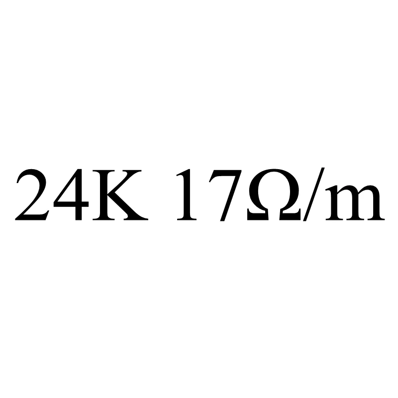 24K 17ohm 12V~ 220V 9ohm~ 510ohm Силиконовый нагревательный кабель из углеродного волокна инфракрасный, проходящий под полом нагреватель Электрический провод теплая горячая линия домашняя напольная система - Цвет: 24K 17ohm
