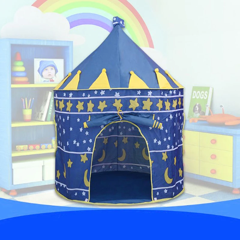 1 шт. Игровая палатка портативная складная принц принцесса детский замок мальчик