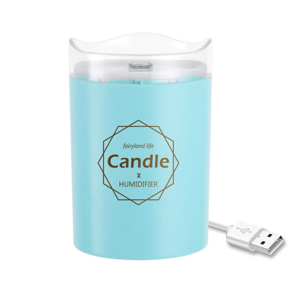 

Candle Air Humidifier USB Aroma Oil Diffuser 300ML Night Lights Mist Maker Aromatherapy Essential Oil Diffuser For Home Office