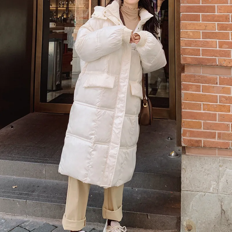 Sungtin Длинная утепленная парка с капюшоном пальто для женщин Зимняя теплая