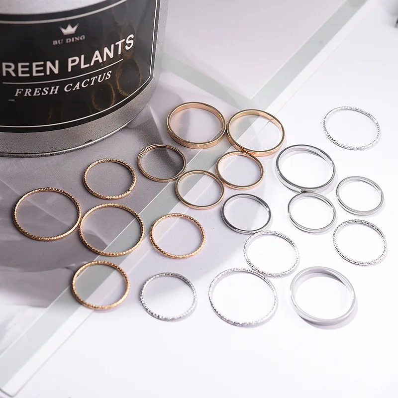 Japan and South Korea style bohimia alloy joint ring simple cold wind 10 sets of ornaments for fashion female wholesale | Украшения и