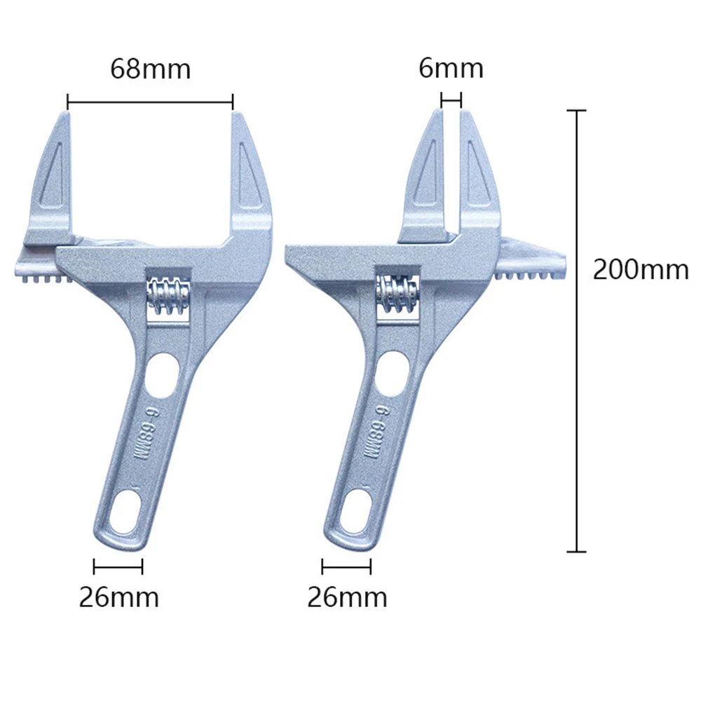6-68 мм короткий хвостовик большой открывающийся регулируемый гаечный ключ из