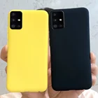 Чехол для Samsung Galaxy A51, 2019, желтый, черный, матовый, 5G, 2020, SM-A516F, мягкий чехол