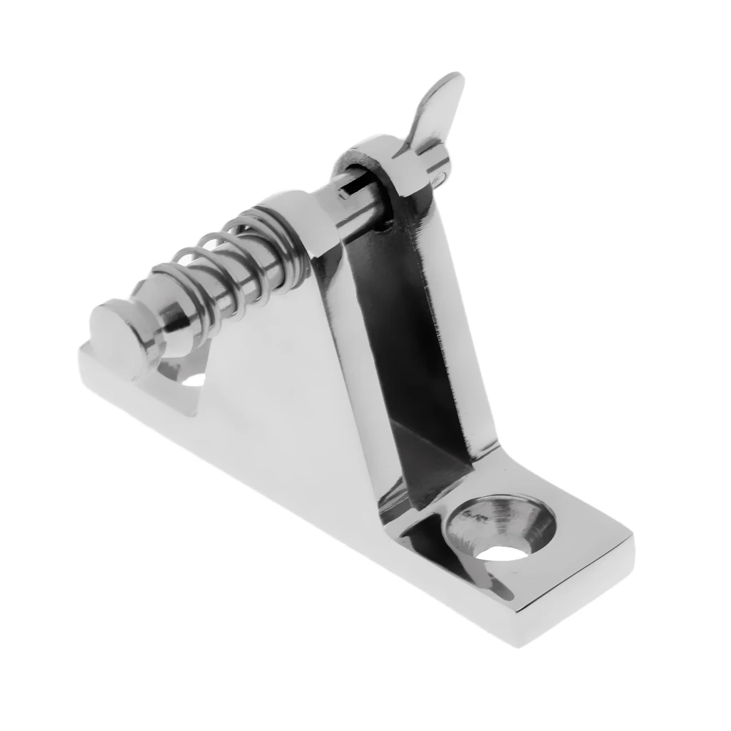 

316 Stainless Steel 90° Straight Boat Canopy Deck Hinge w/Quick Release Pin