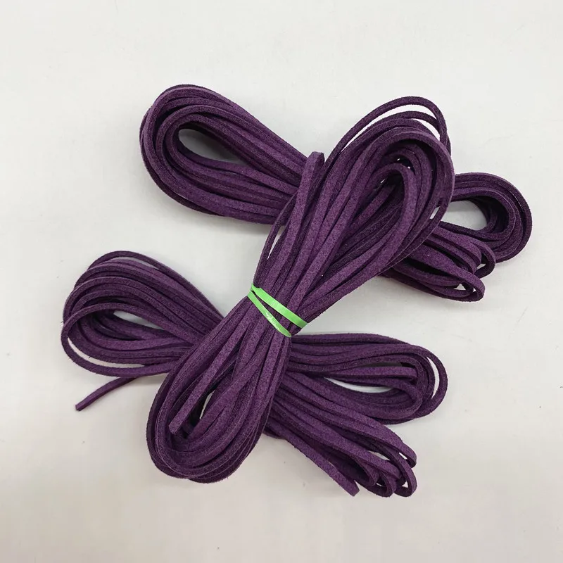 5 ярдов/3 мм из искусственной замши на плоской подошве плетеный шнур корейские