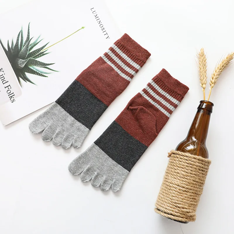 

Women Harajuku Cotton Socks Fashion Ladies Striped Cute Five Finger Toe Socks Hipster Streetwear Kawaii Funny Socks Female Meias