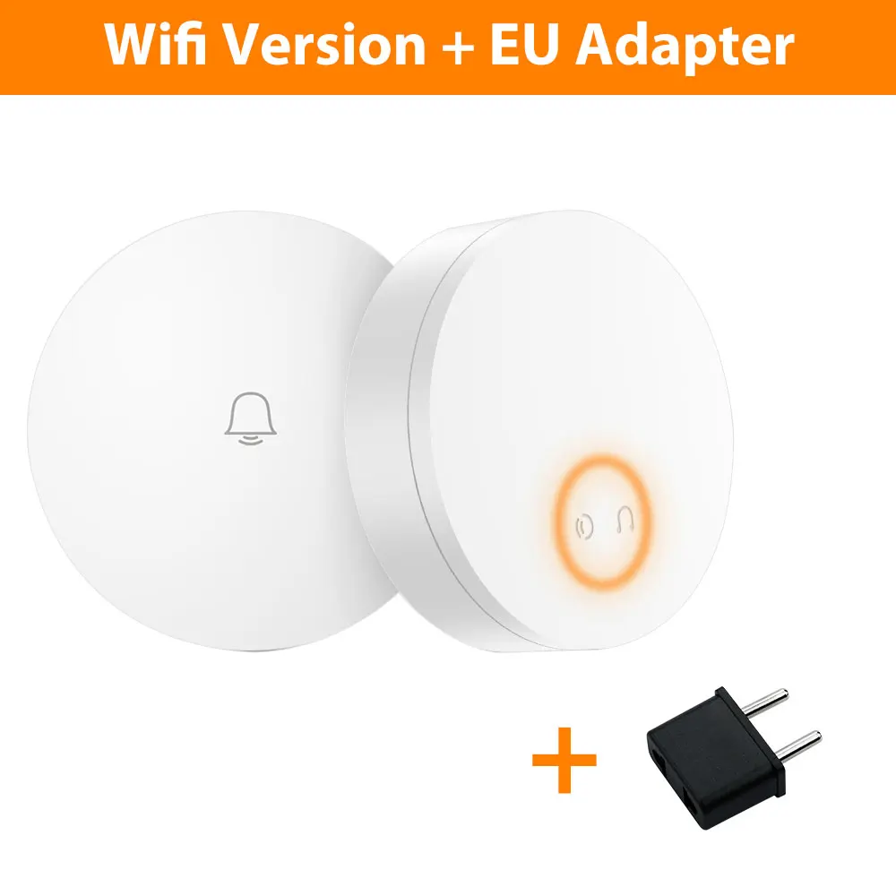 Wifi Add EU Plug Xiaomi Mijia Linptech wifi самогенерирующий беспроводной дверной звонок работает с AC 110-240 в приложение Mijia Функция Смарт-управления памятью - Цвет: Wifi Add EU Plug